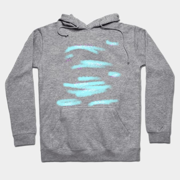 Blue watercolor glitter sparkle art Hoodie by Artistic_st